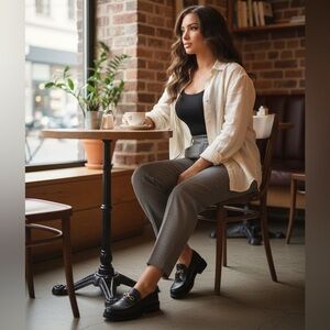 Coach Putnam loafer in black leather gold signature chain